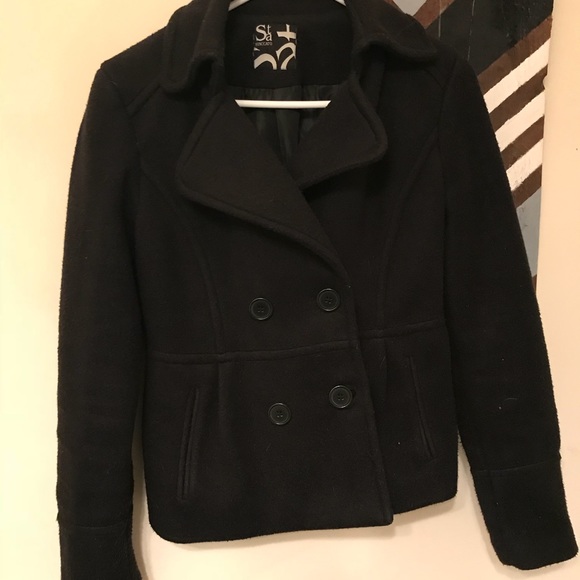 Staccato Black Peacoat - Picture 1 of 3
